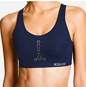 💚5/$25 32DD Victoria Sport Angel Max Navy Sports Bra Maximum Support VS